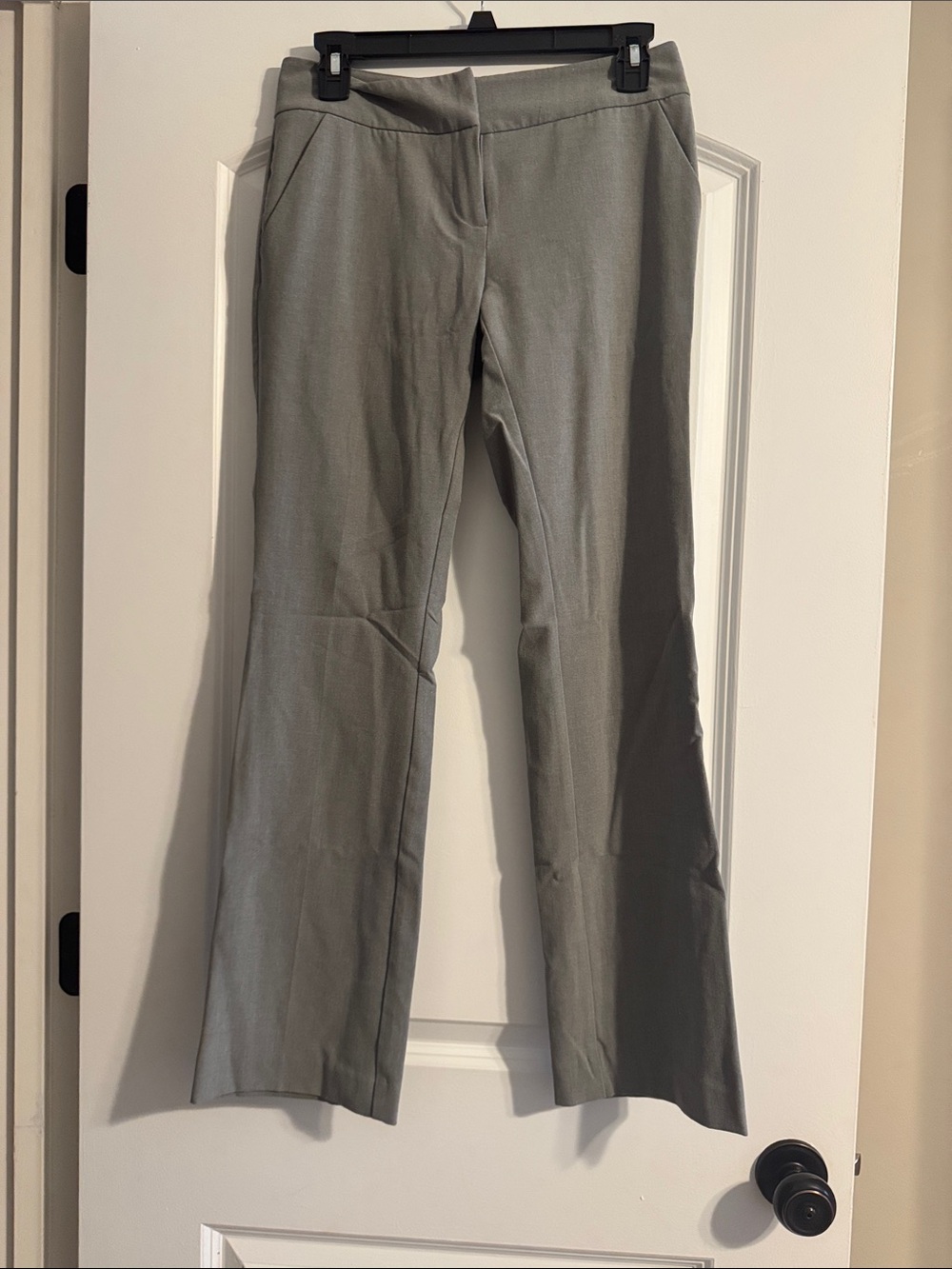 New York & Company Grey Straight-Leg Trousers